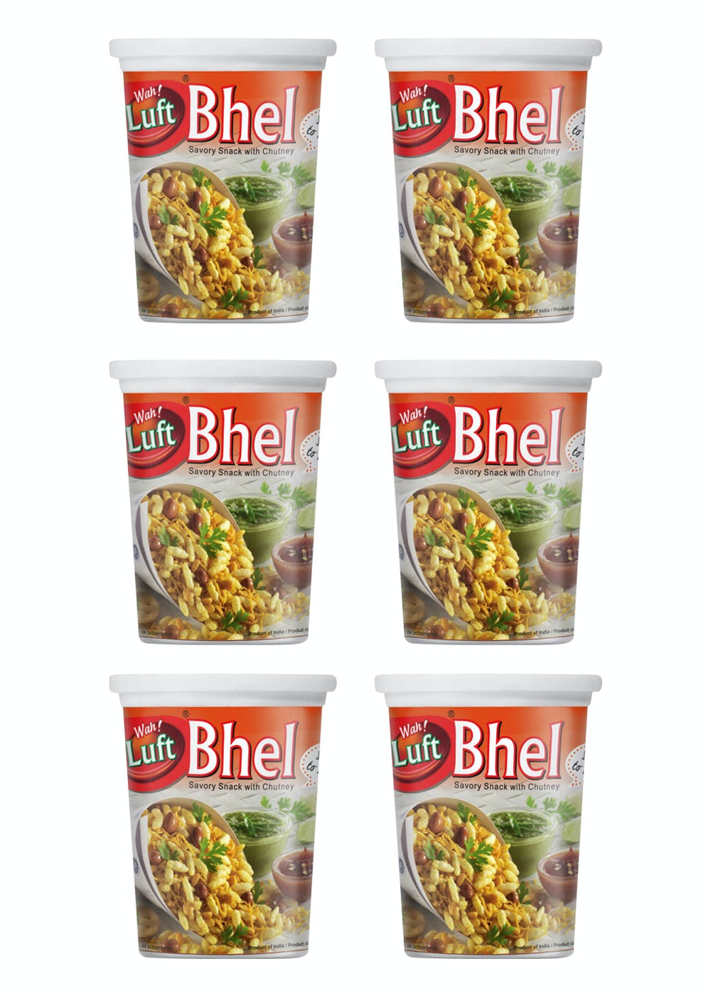Bhel Cup - Pack of 6 (100g Each)