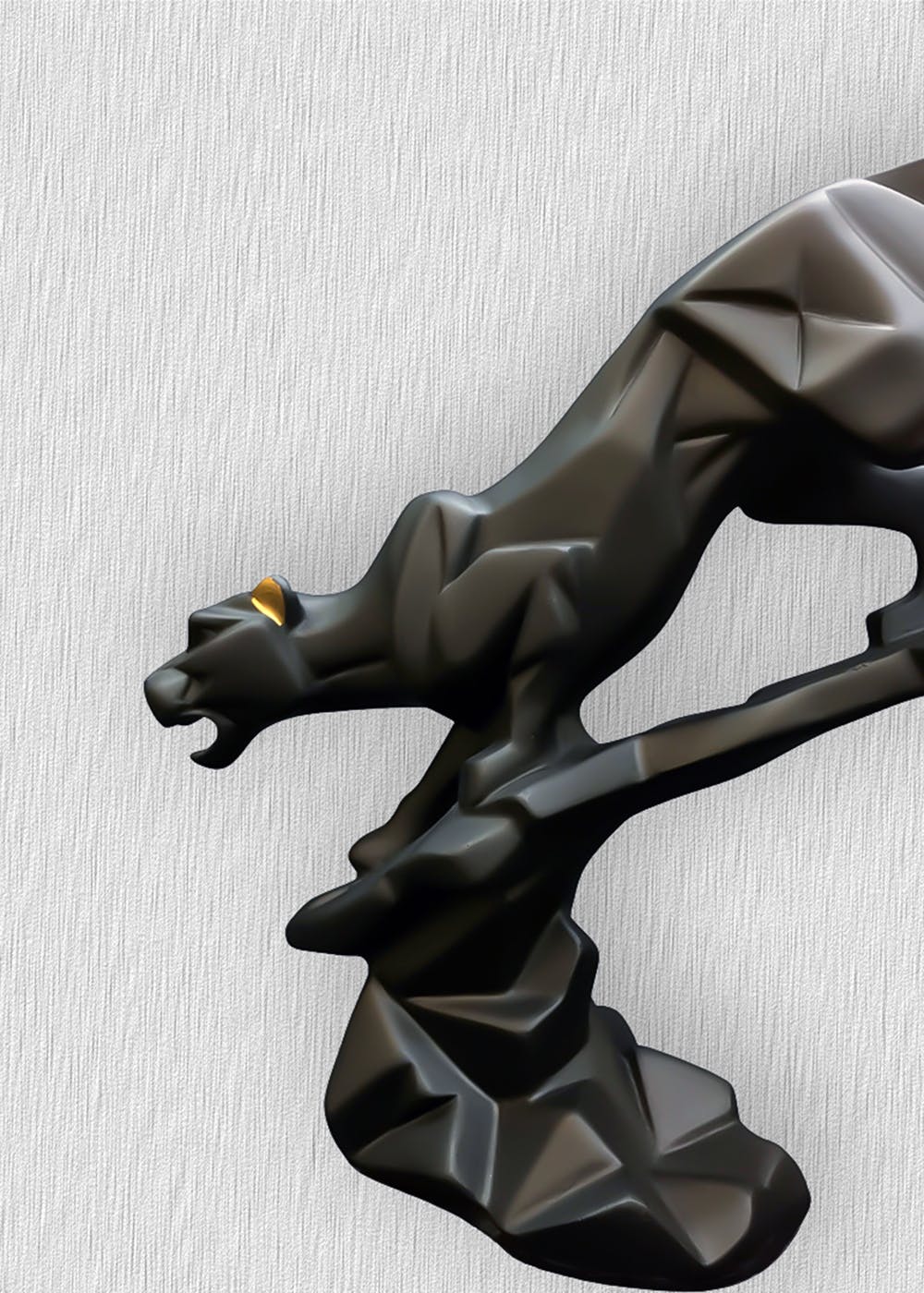 Get Modern Panther Figurines Geometric Panther Statue Black Panther