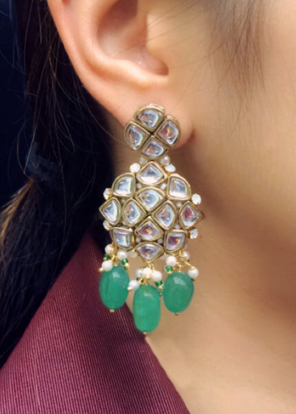 EMERALD Chandelier Earrings Emerald Bridal Drop Earrings  Etsy  Bridal  earrings drop Green chandelier earrings Etsy earrings