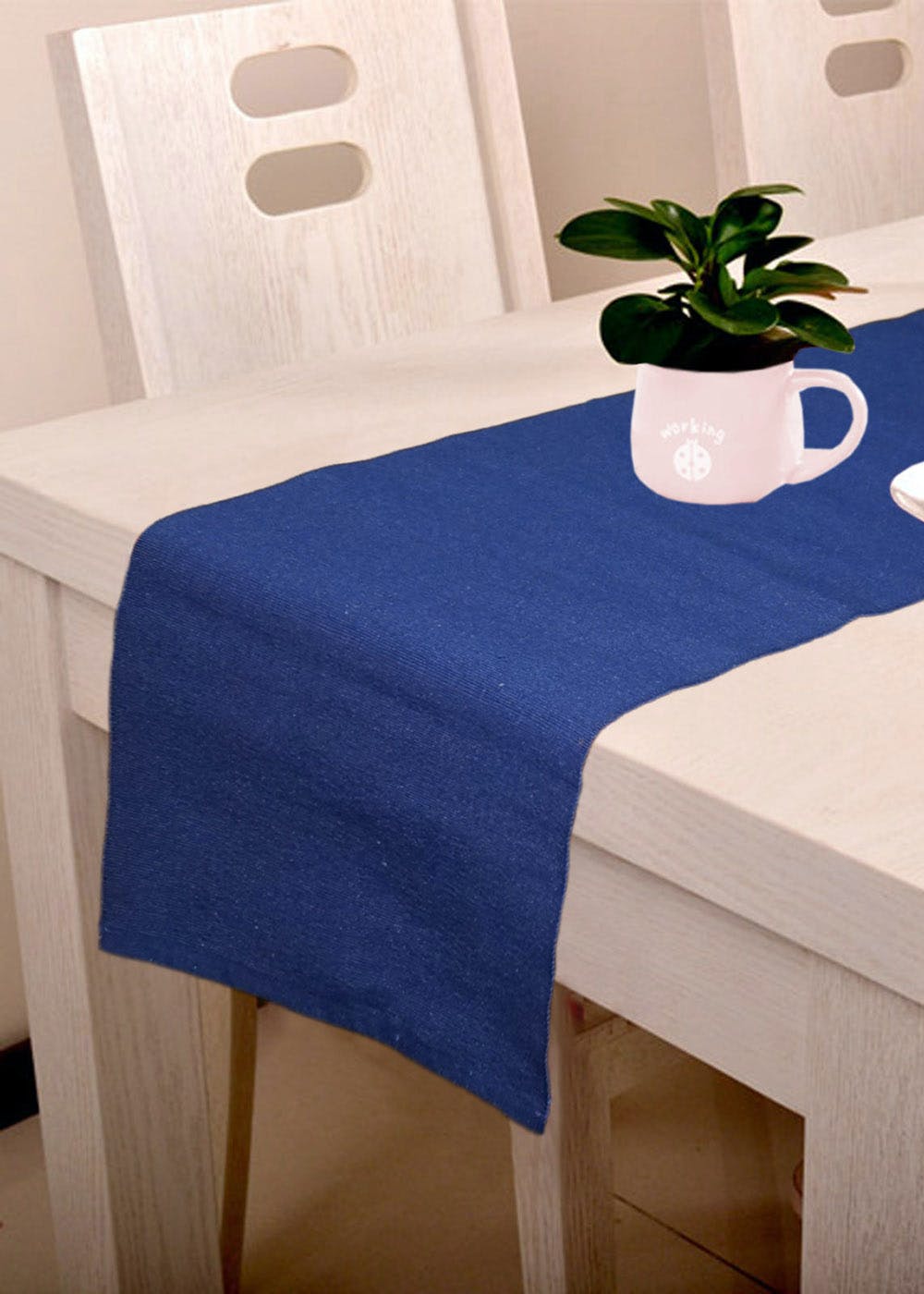 Hoydu Cotton Ribbed Table Runner 45cm x 150cm - REED GREEN