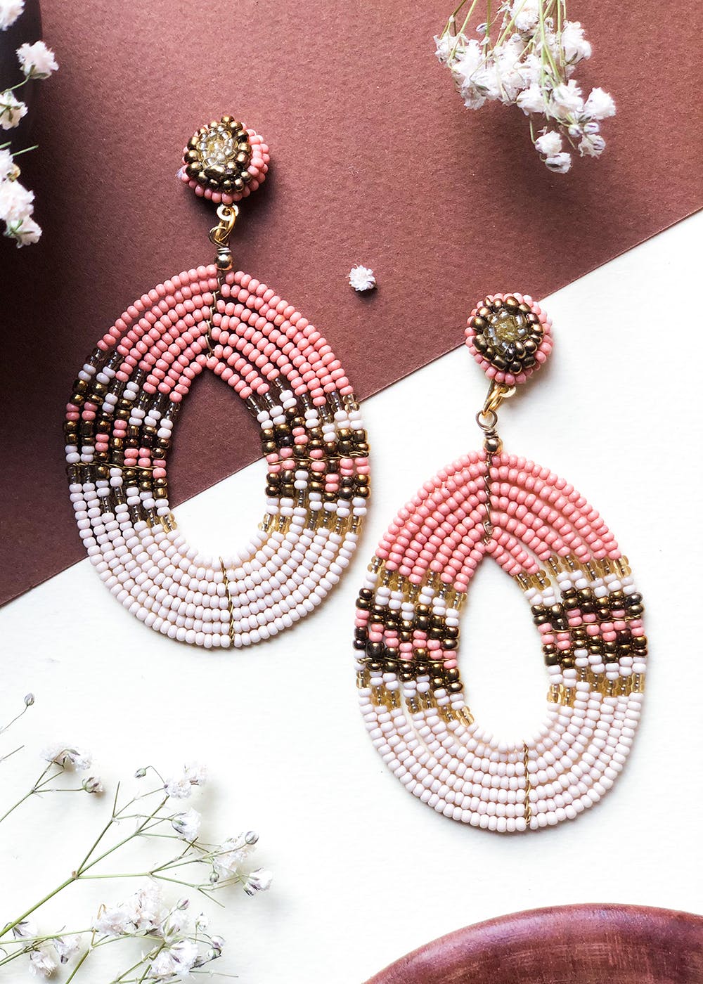 Modern Beaded Drop Earrings – Michael and Son's Jewelers