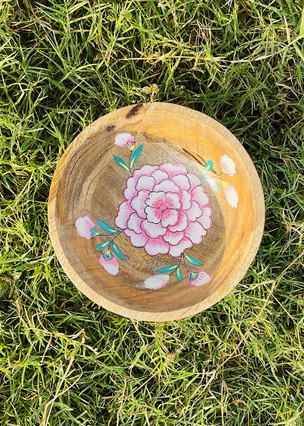 Pink Flower Printed Bowl