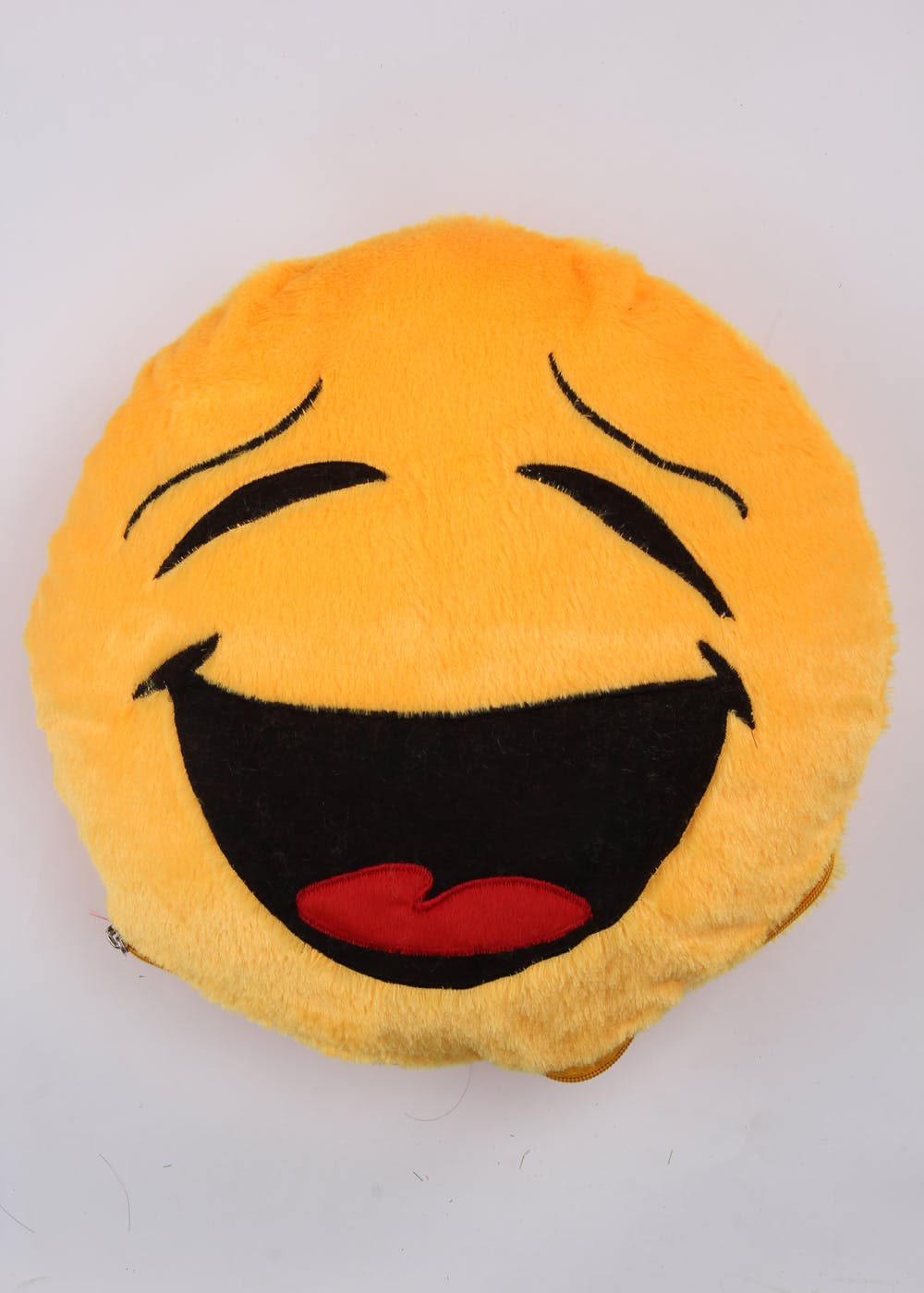 Get Soft Fur Haha Emoji Cushion at ₹ 499 LBB Shop