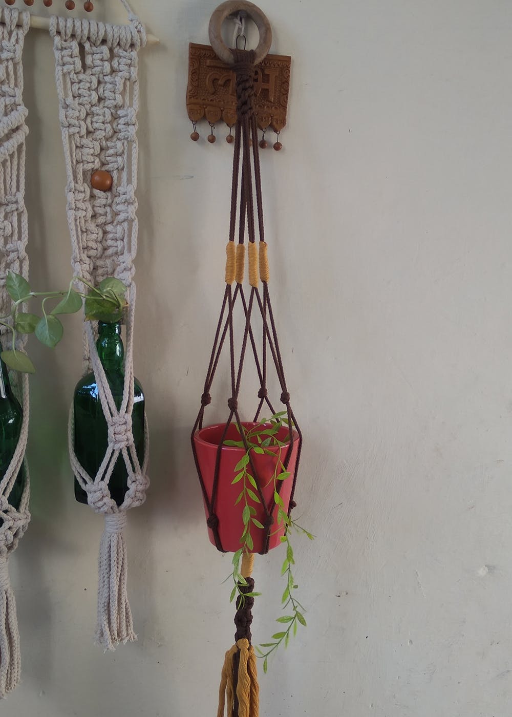 Get Cocoa Macrame Plant Holder/PlanterWashable Indoor Outdoor Plant