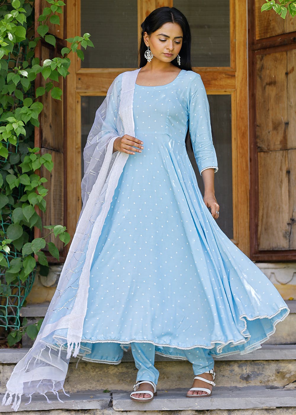 Blue Golden Embroidery Work Anarkali Suit  Indian Heavy Anarkali Lehenga  Gowns Sharara Sarees Pakistani Dresses in USAUKCanadaUAE  IndiaBoulevard