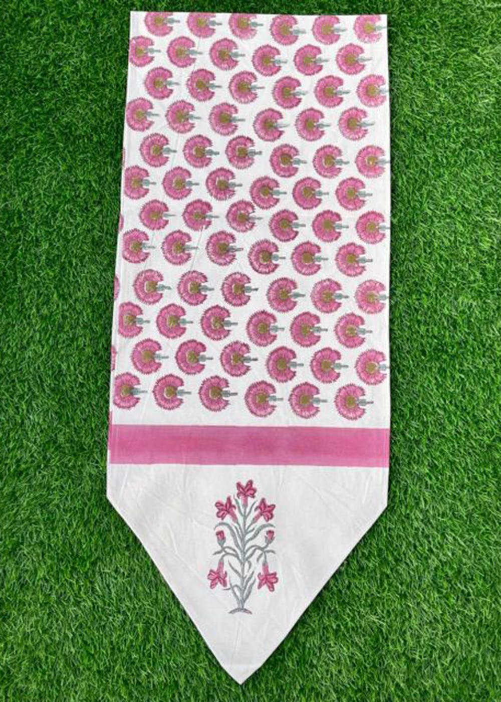 Get Pink Cotton Table Runner at ₹ 990 LBB Shop