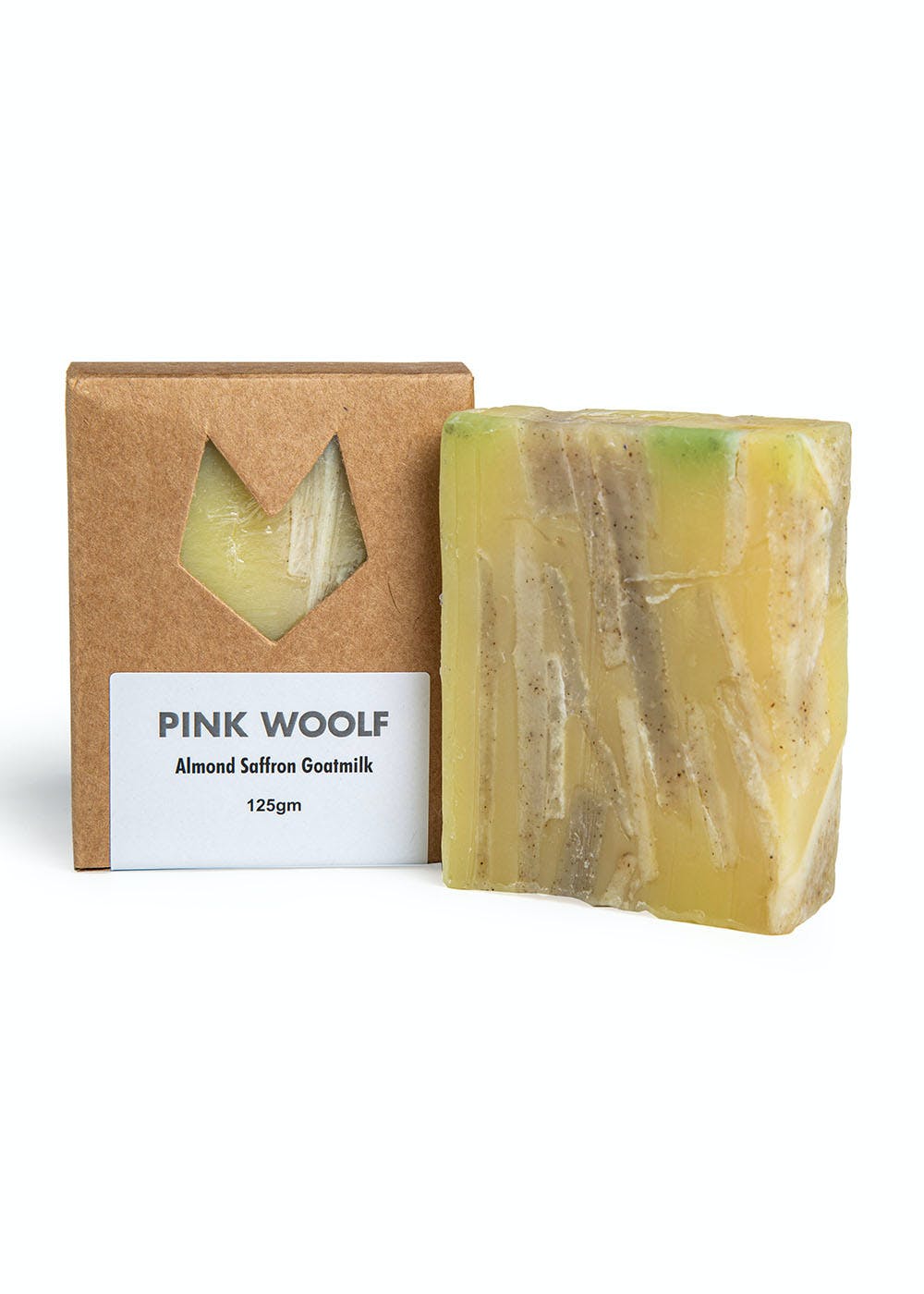 Almond, Saffron, Goatmilk Natural & Handmade Organic Bathing Soap Bar - 125gm