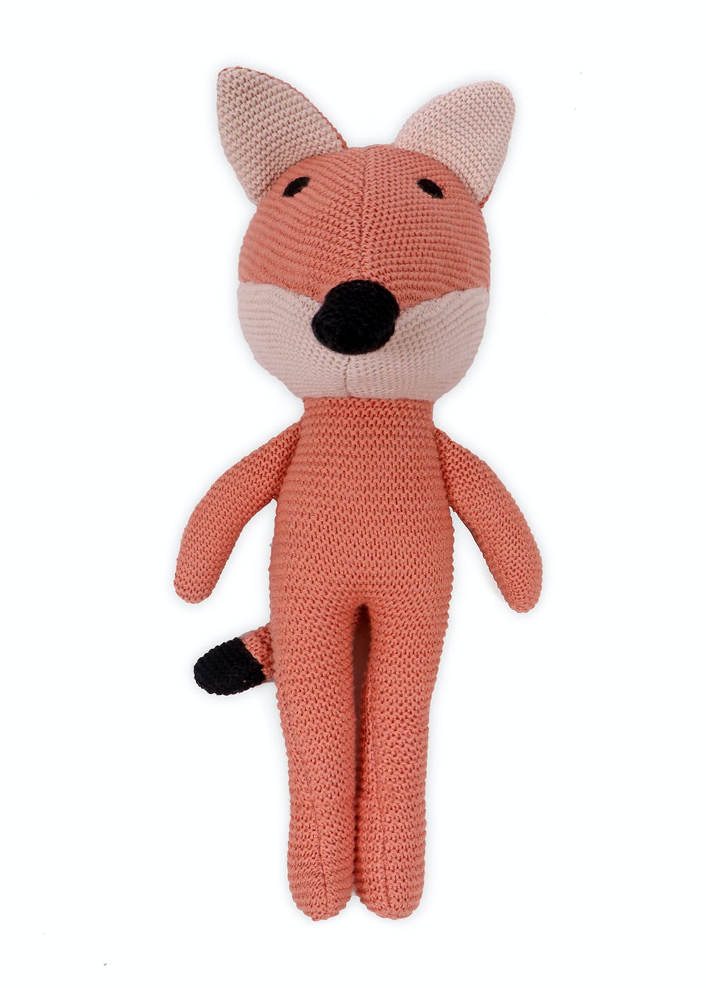 Get Jolly Fox Mustard/Natural Color Cotton Knitted Stuffed Toy at ₹ 999 |  LBB Shop
