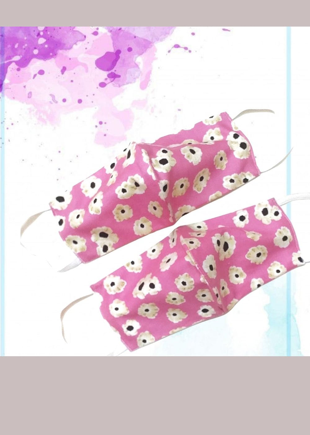 Pink Flo Mask Get Powder Pink Floral Mask - Pack of 2 at ₹ 299 | LBB Shop