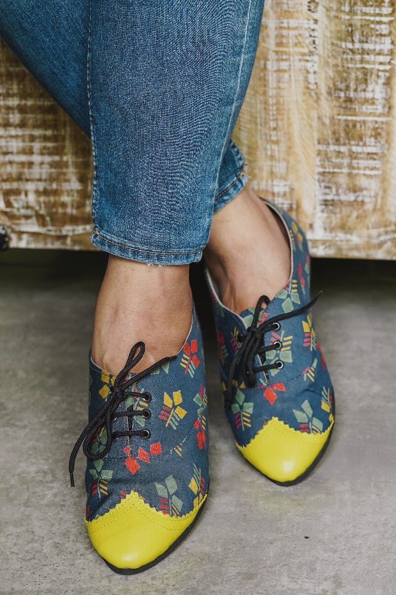 floral oxford shoes