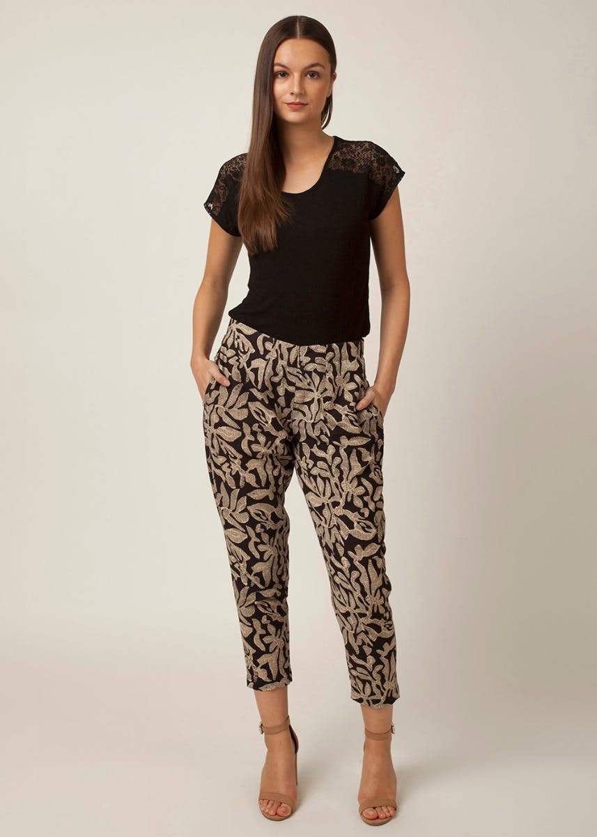 Women's Plus Size Printed Cheetah Pants - White Mark : Target