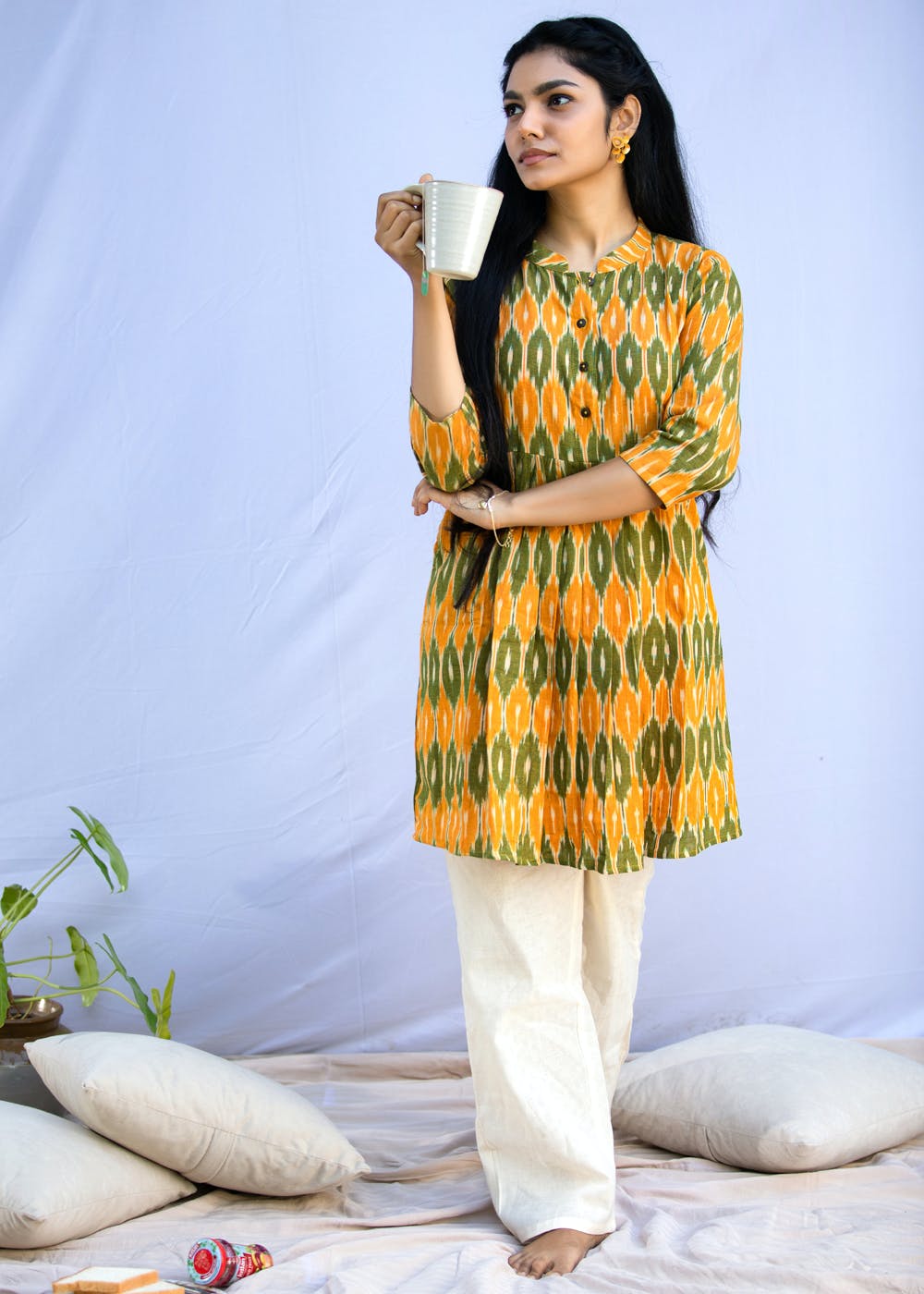 Ikat Designer Wear - Women & Men - Buy Online | Translate | Latest kurti  designs pattern, Kurti designs latest, Short sleeve dresses