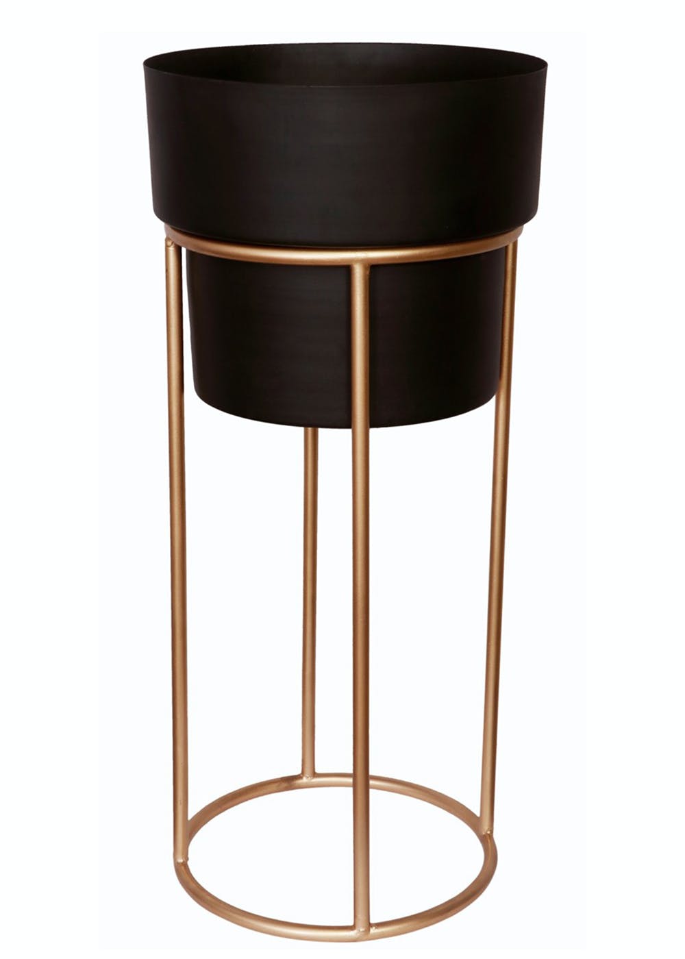 Get Duotone Metal Planter Pot With Stand at ₹ 1724 LBB Shop