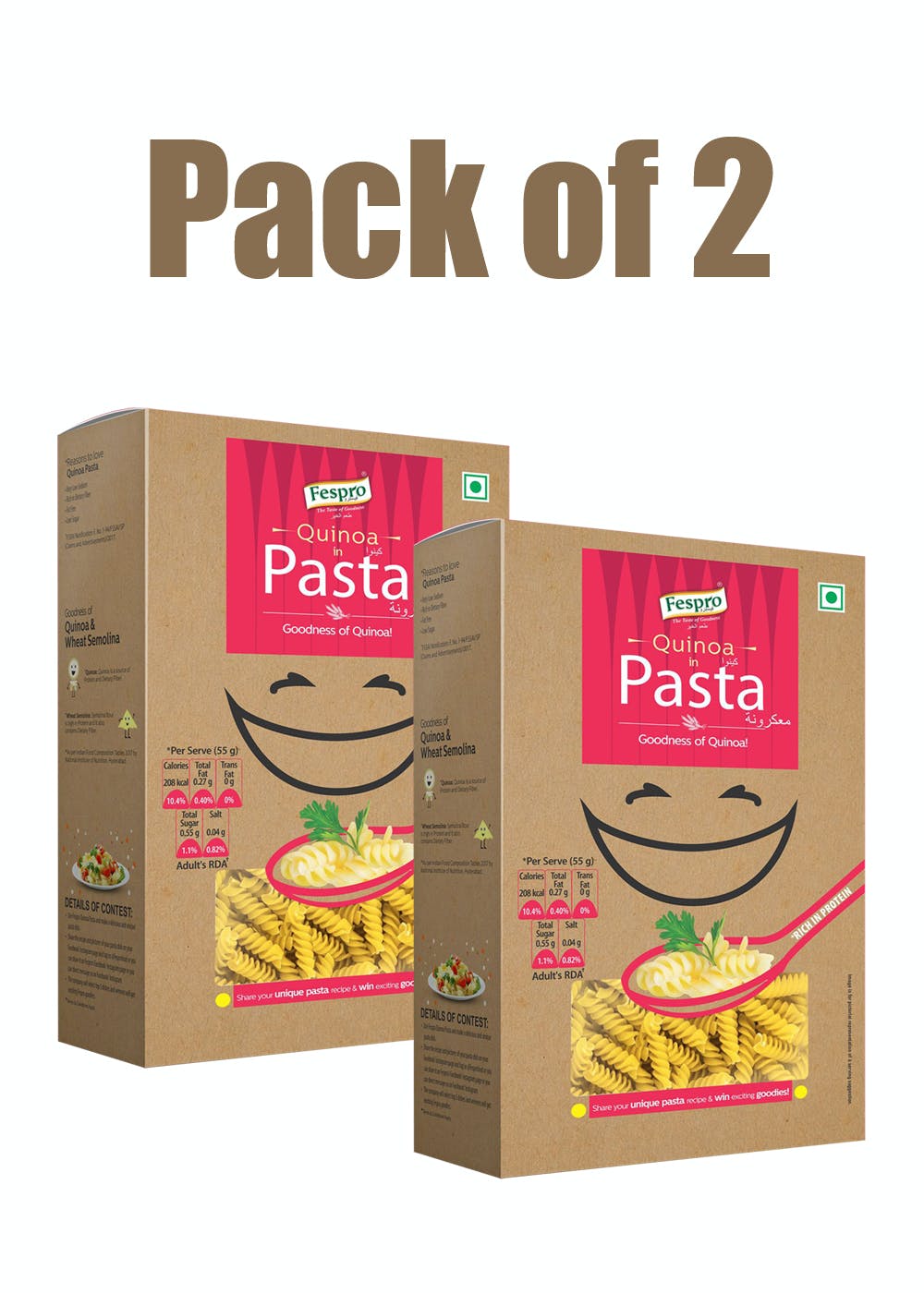 Pasta Quinoa (Spiral) - 300g(Pack of 2)