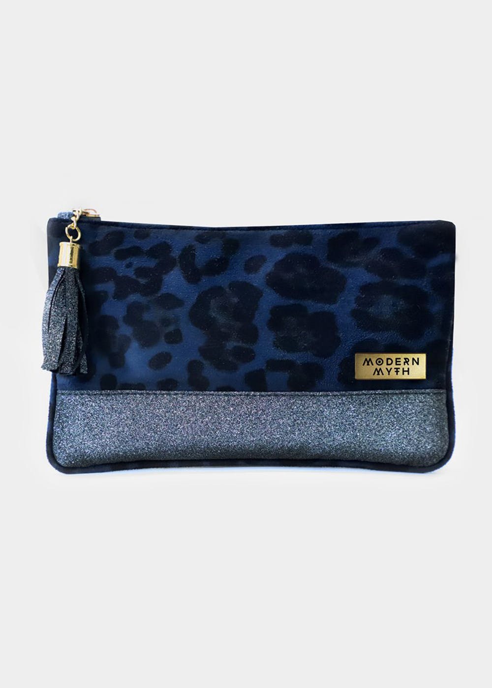 Get Cheetah Stardust Printed Blue And Glitter Carry All Pouch At 499 