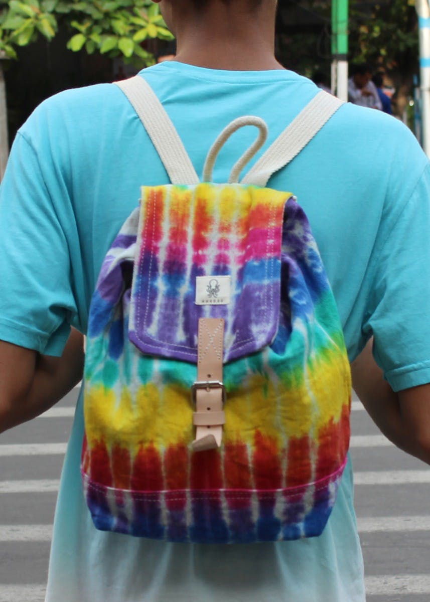tie dye drawstring backpack