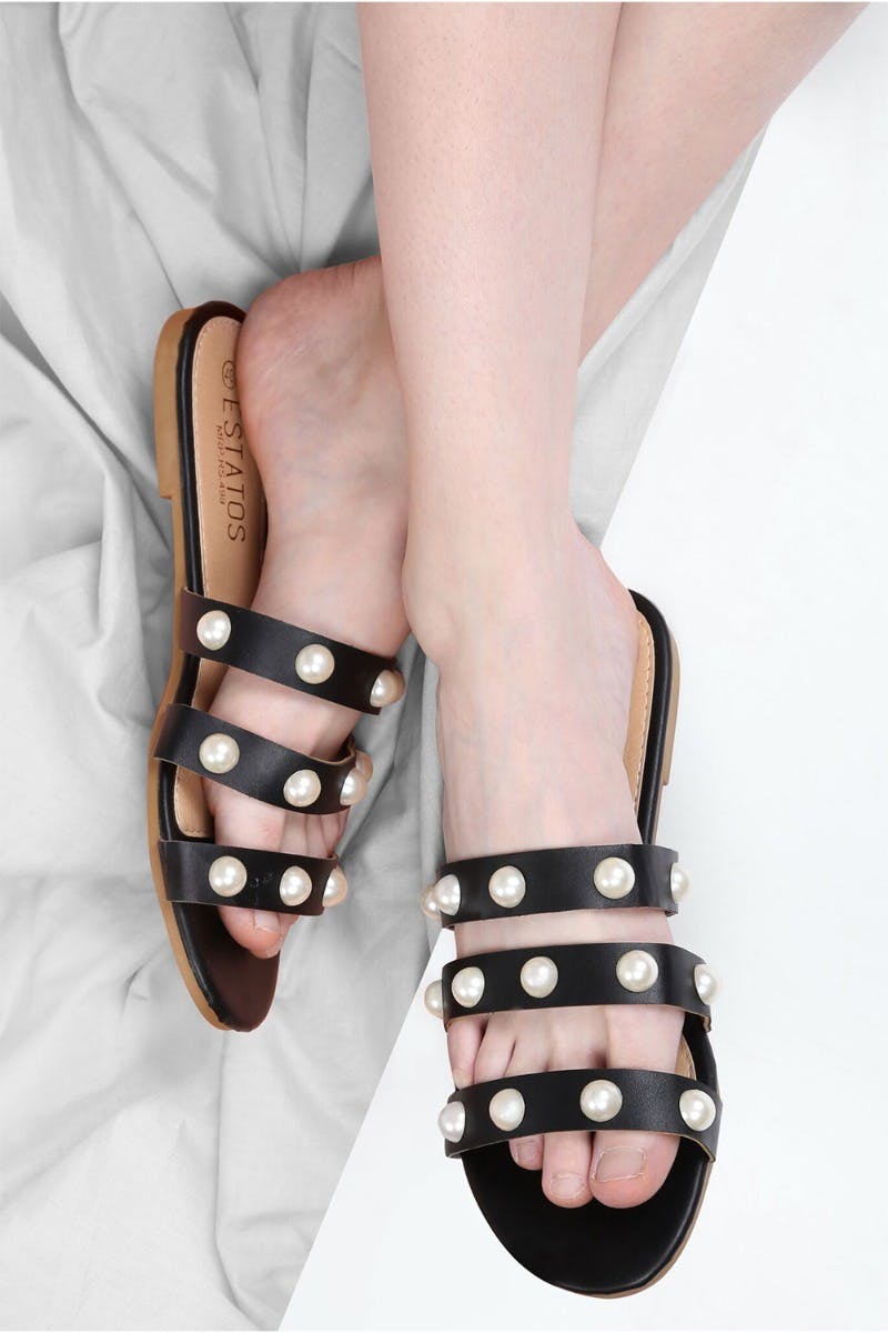 Pearl Strappy Flats