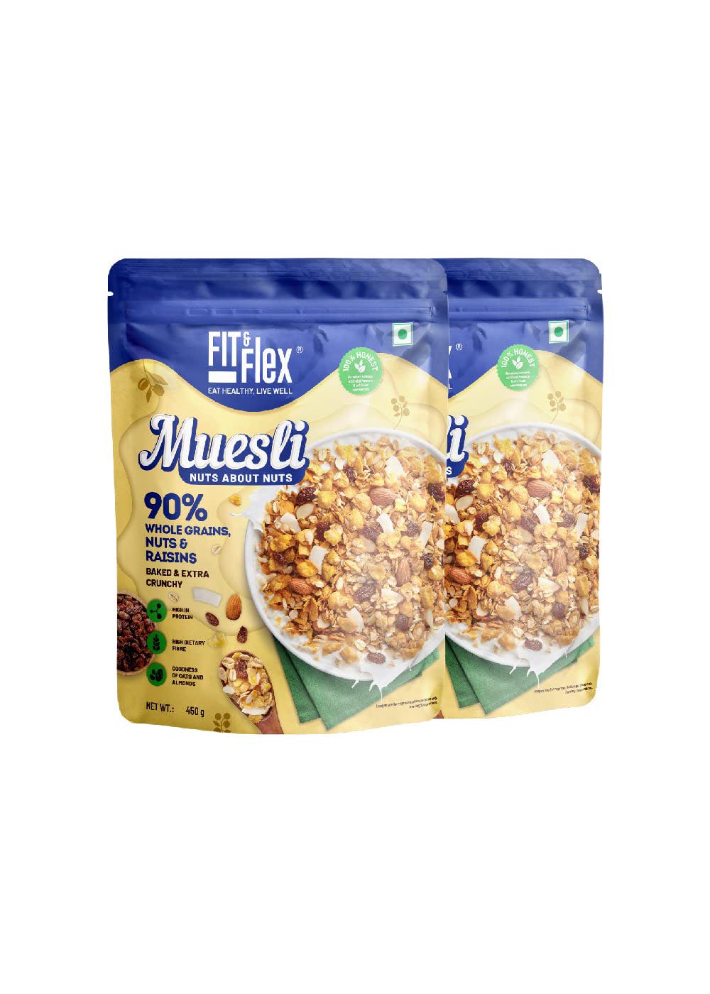 Get Healthy Muesli Baked & Extra Crunchy Nuts About Nuts 900 Gm