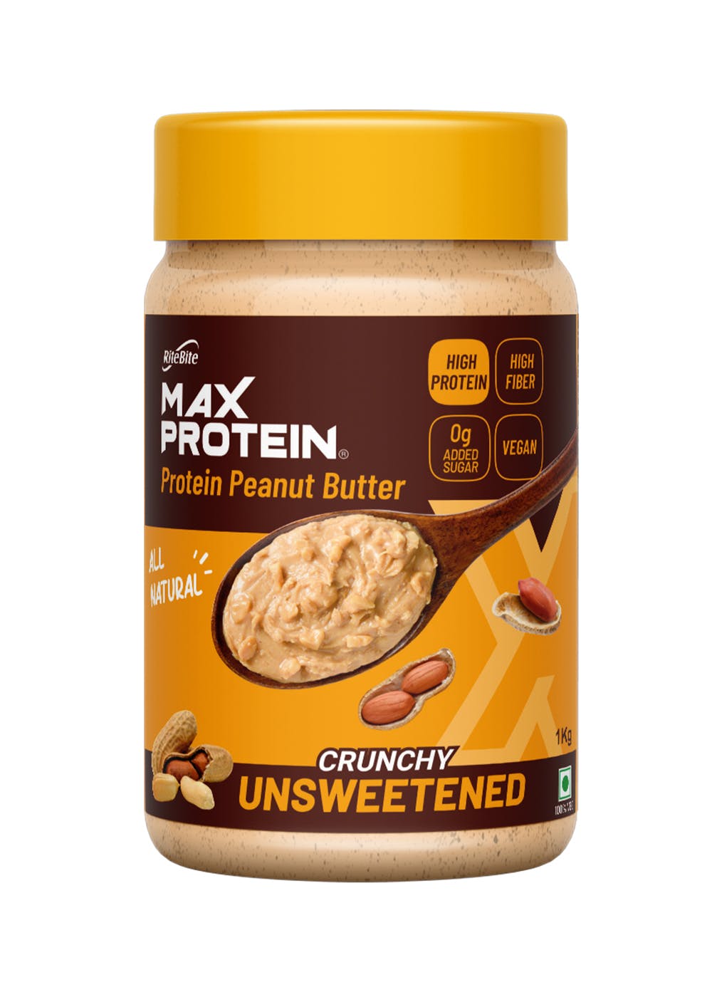 Peanut Butter Spread Crunchy - Unsweetened - Pack of 1