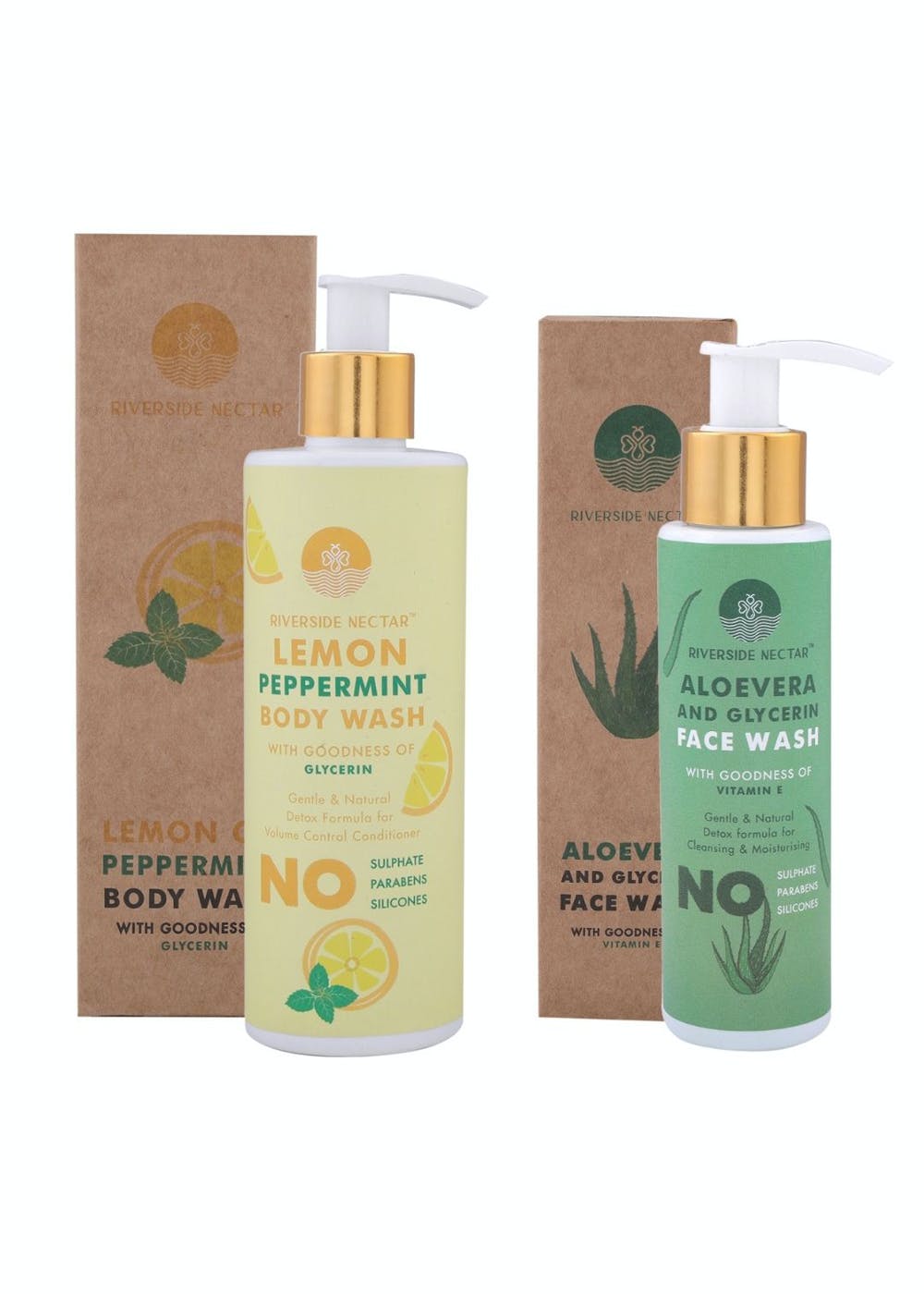 Get Unisex Set Of Lemon & Peppermint Body Wash With Aloe-Vera With ...