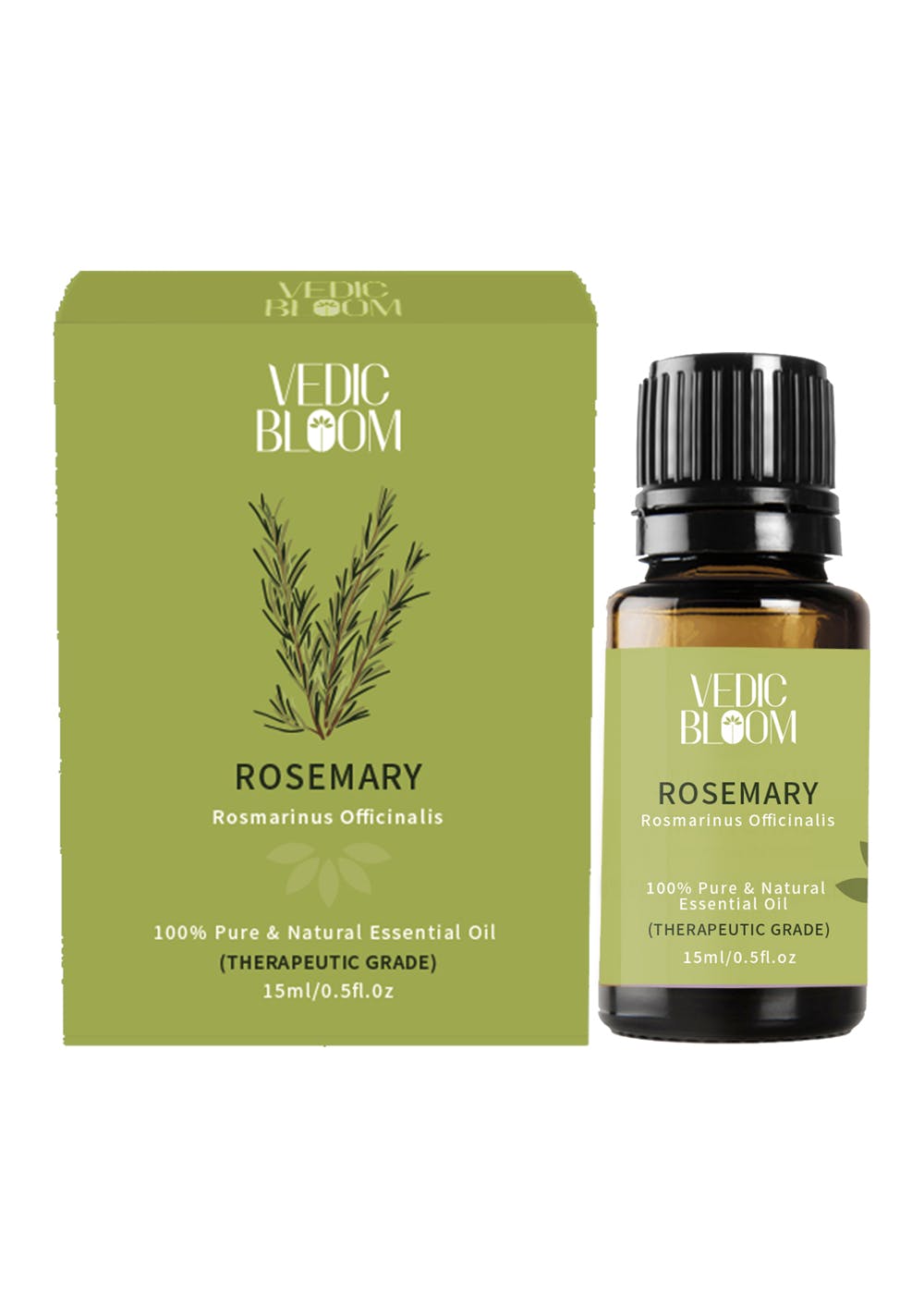 100% Pure and Natural Rosemary Essential Oil (15ml)