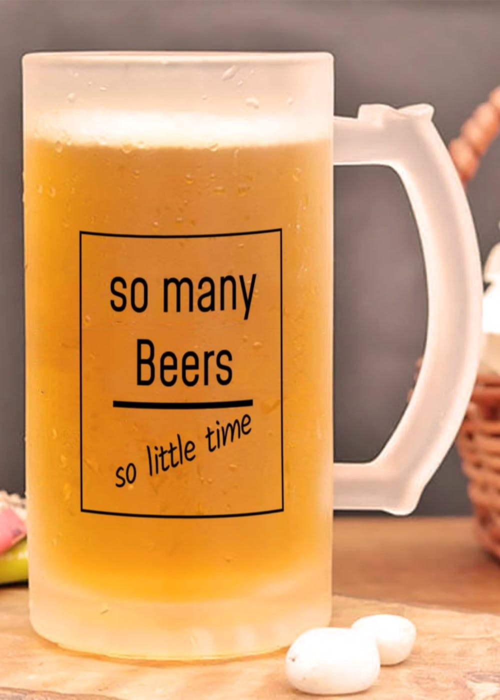 Get Beer Mug With Handle Alcohol Story Funny Quotes at ₹ 599 | LBB Shop