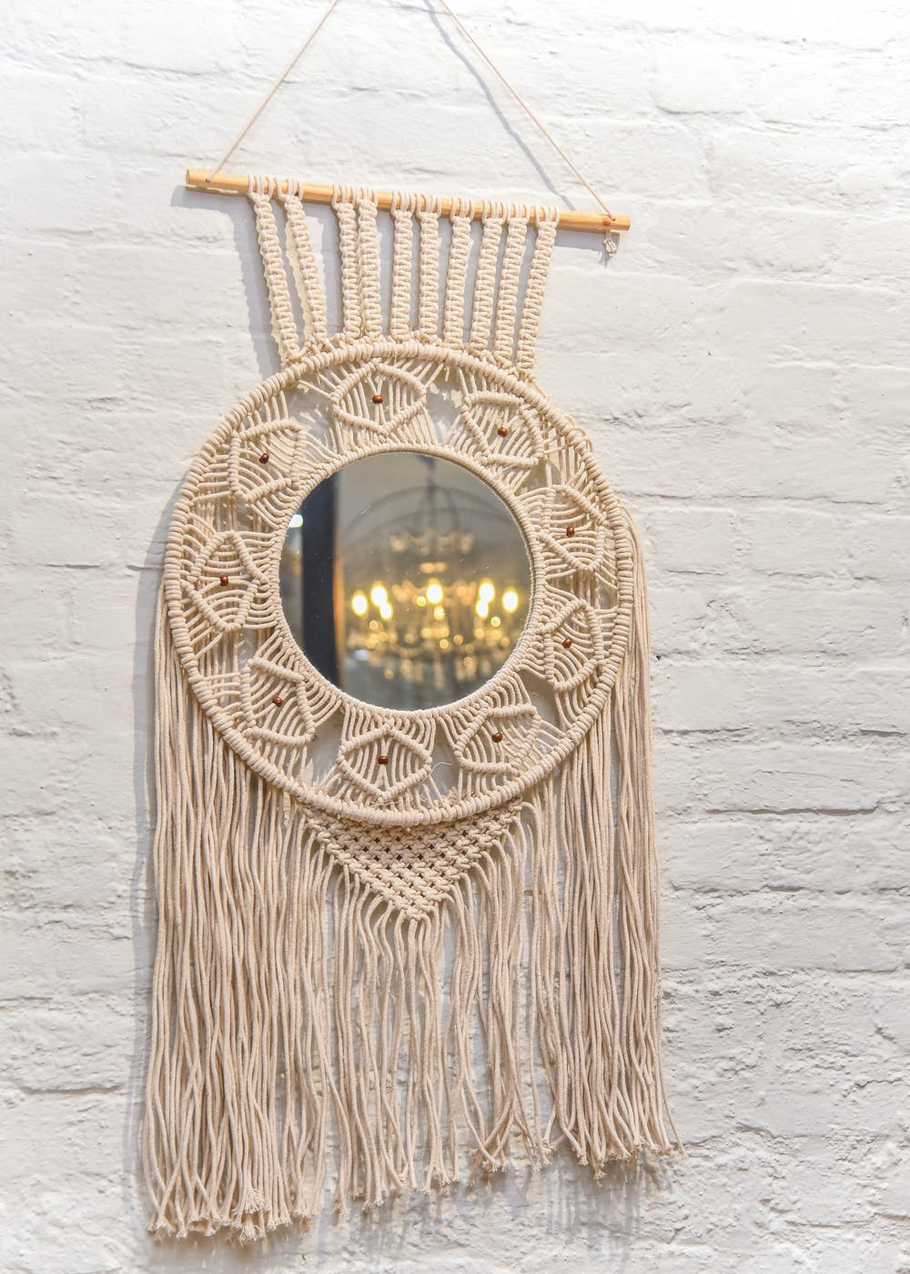 Get Macramé Wall Hanging With Mirror at ₹ 2500 LBB Shop