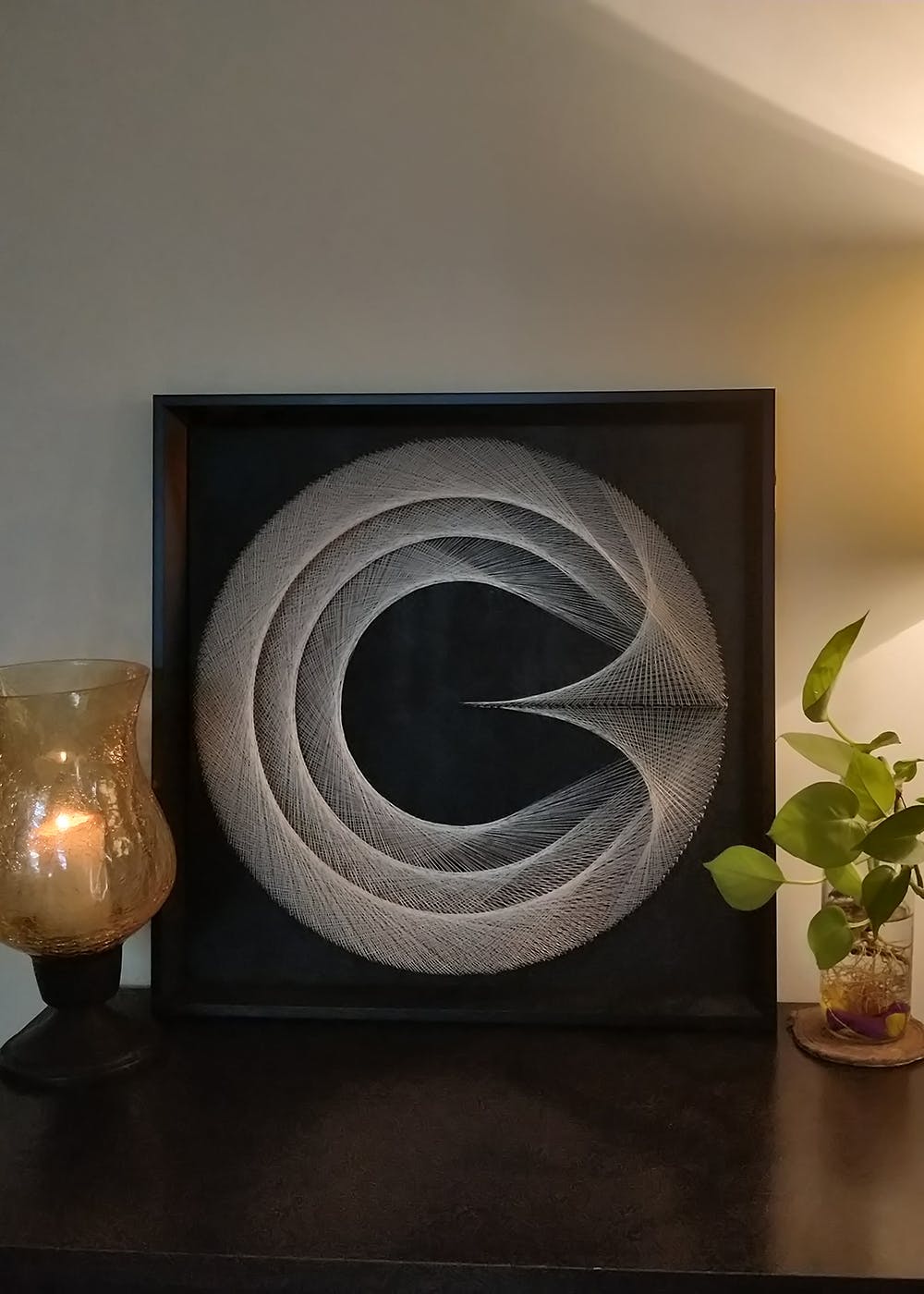 Classic Solid Zen Pattern Wall Hanging - Silver
