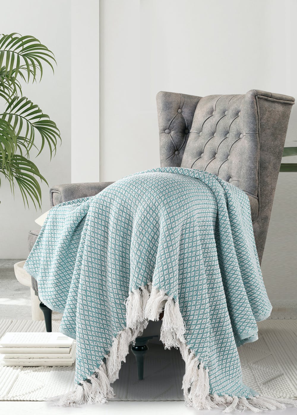 Cotton bed throws hot sale