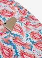 Azure,Sleeve,Rectangle,Pink,Collar,Line,Font,Pattern,Electric blue,Linens