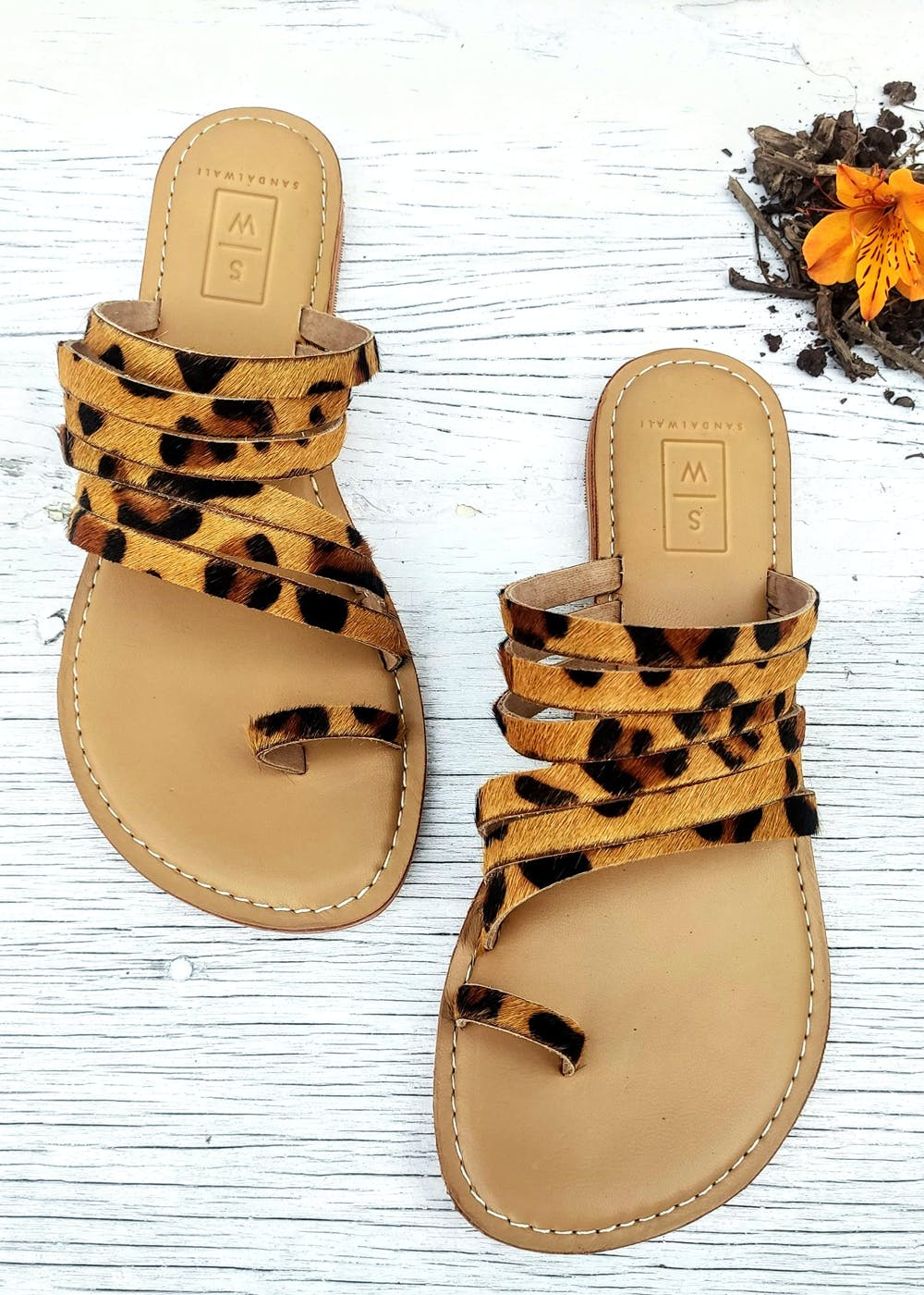 Leopard criss cross discount sandals