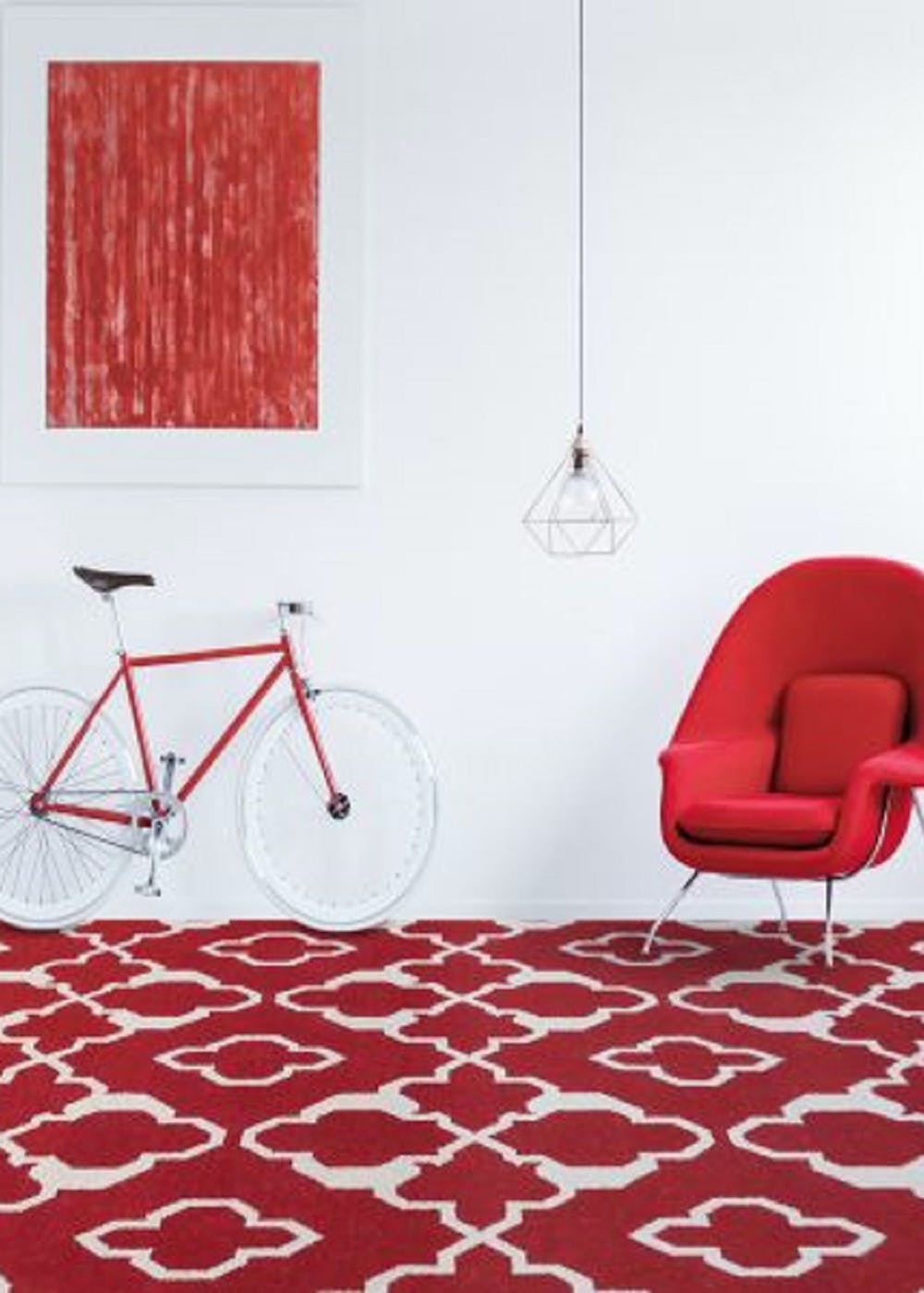 Zara Home Red Rug Get Flat Woven Zara Modern Area Rug Red (5ft x 8ft) at ₹ 12999 | LBB Shop