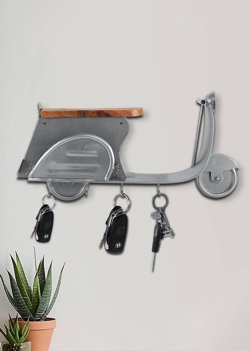 Metal Scooter Key Holder Grey