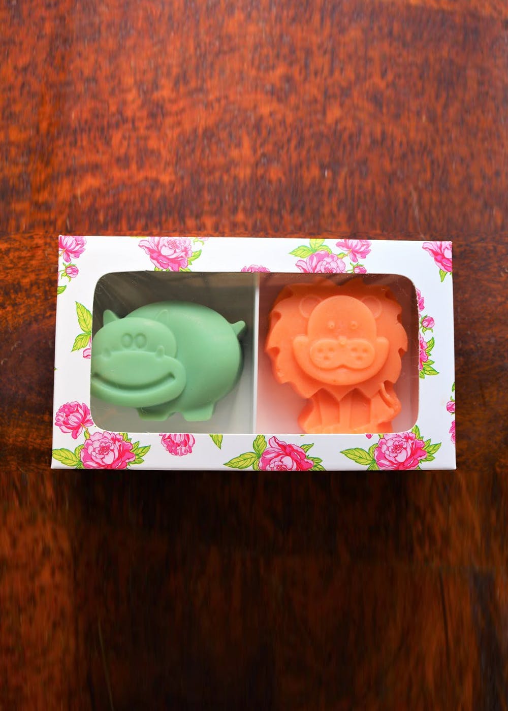 Animal Shaped Cold Process Soaps (Banana Berry Medley and Passion Pineapple) - Set of 2