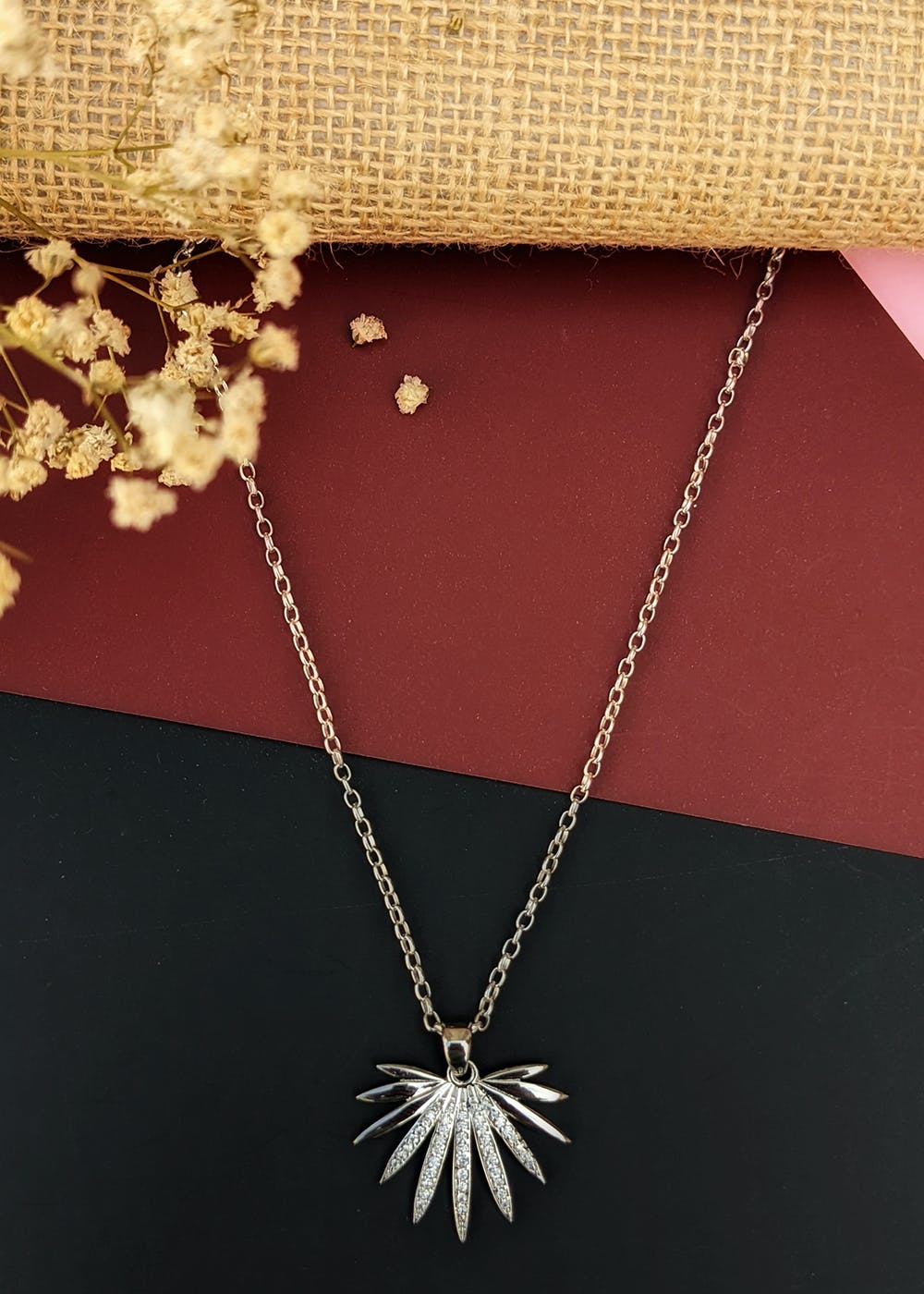 Get Sparkling Floral Pendant And Neckchain In 925 Sterling Silver at ...