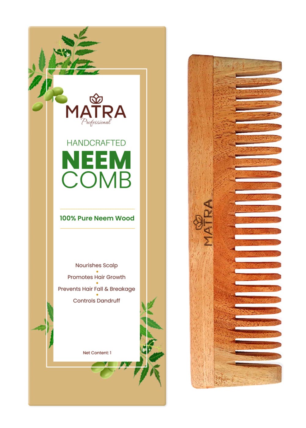 Get Professional Neem Wooden Comb for Healthy Hair at ₹ 199 | LBB Shop