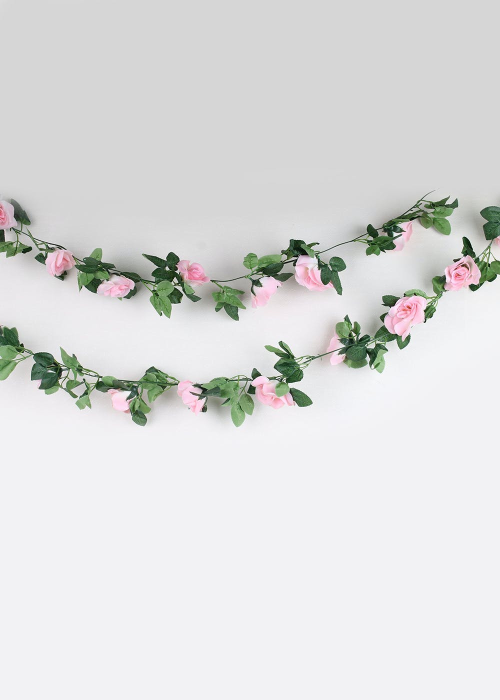 Artificial Decorative Rose Vine for Wall Décor - Pink