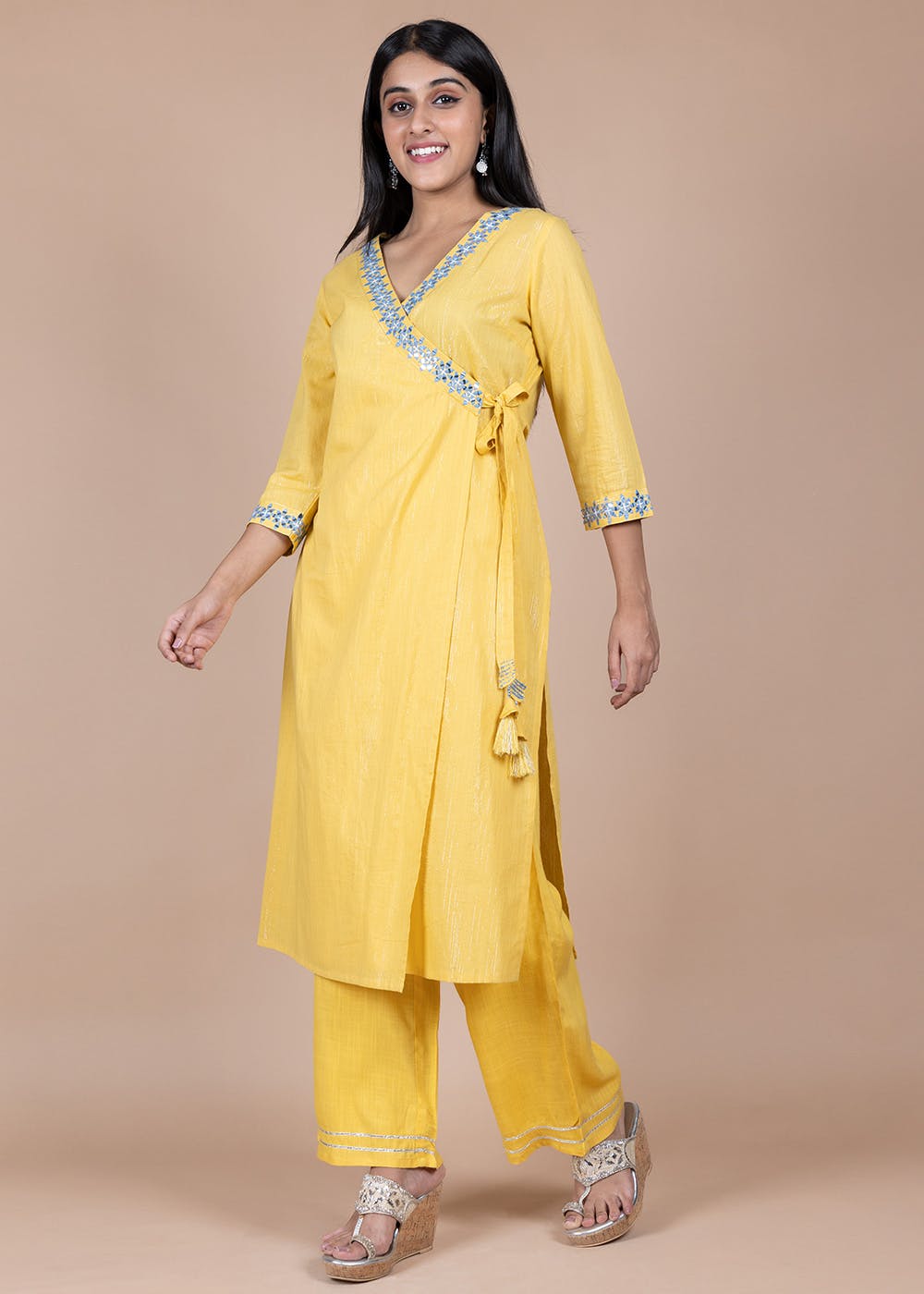 Buy Jaipur Kurti Women Magenta Embroidered Straight Kurta with Pants  JKPAT3885-S Online.