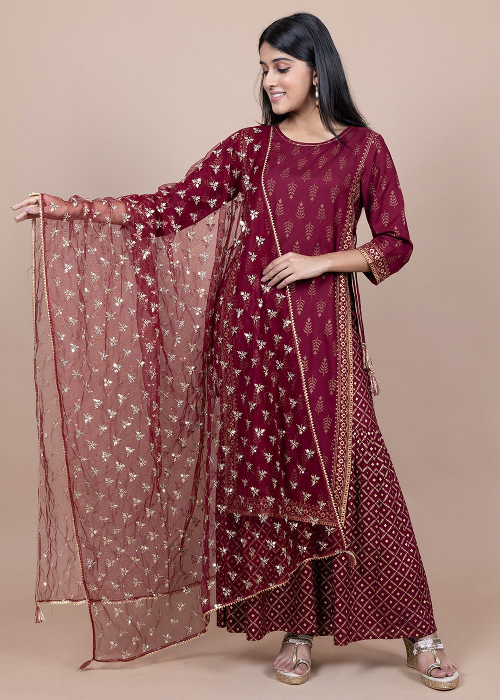 kurti with side tie up
