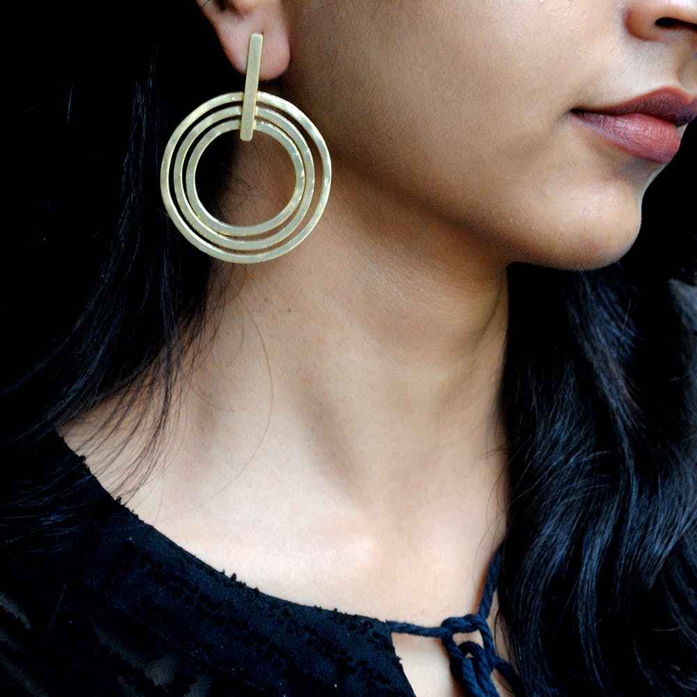 concentric circle earrings