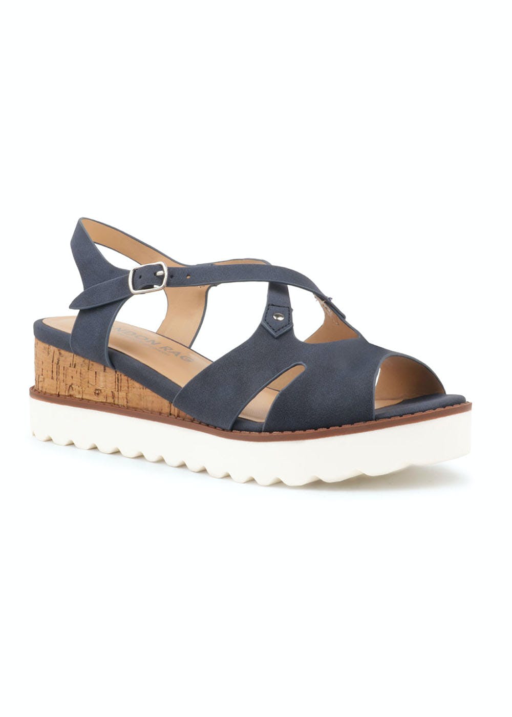 Get Navy Sling Back Wedge Sandals at ₹ 2939 | LBB Shop