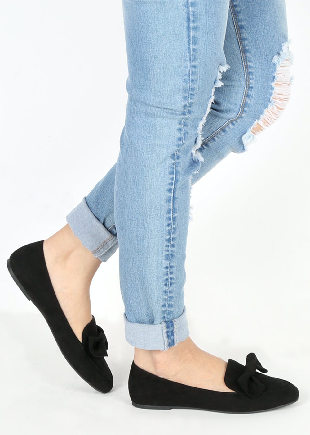 Get Black Casual Loafer with Bow at ₹ 2239 LBB Shop