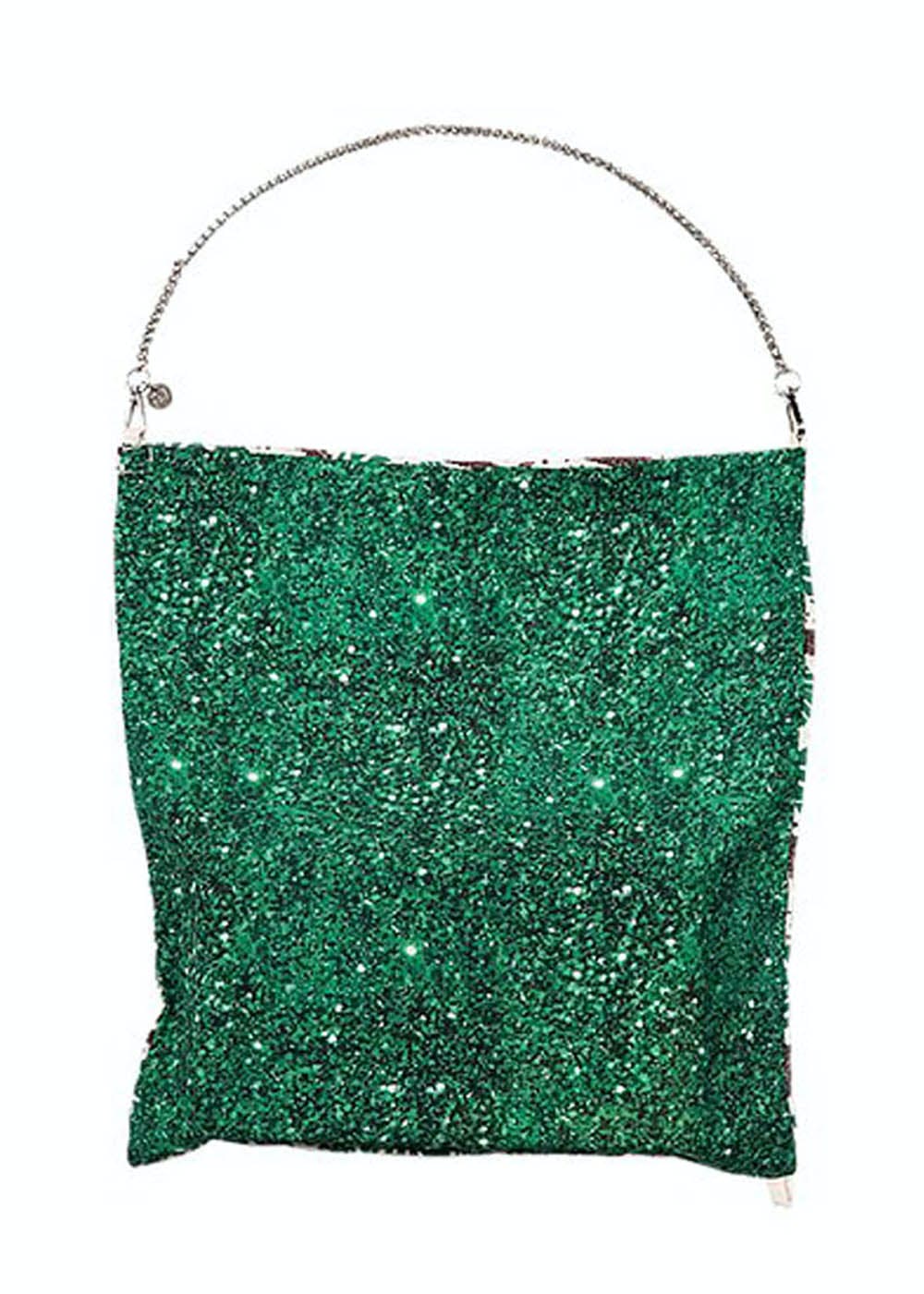 Tote Scarf with Print of Shimmer Green