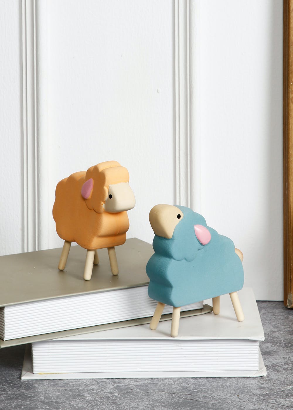 Get Colourful Polyraisin Sheep Pair With Wooden Legs at ₹ 1599 | LBB Shop