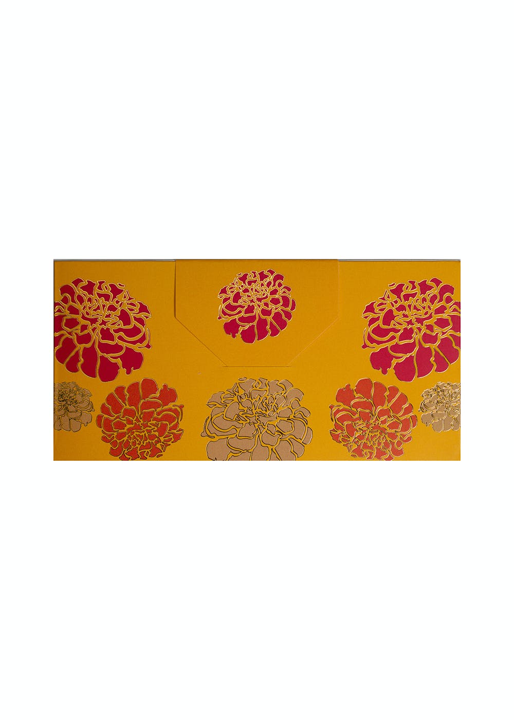 Yellow With Red And Orange Foil Outlined Envelopes