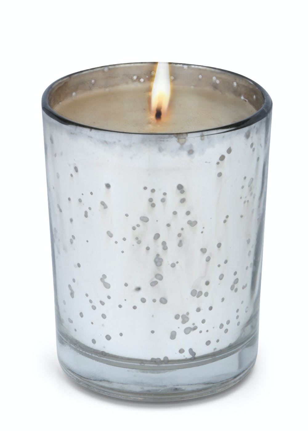 Vanilla Scented Silver Décor Candle