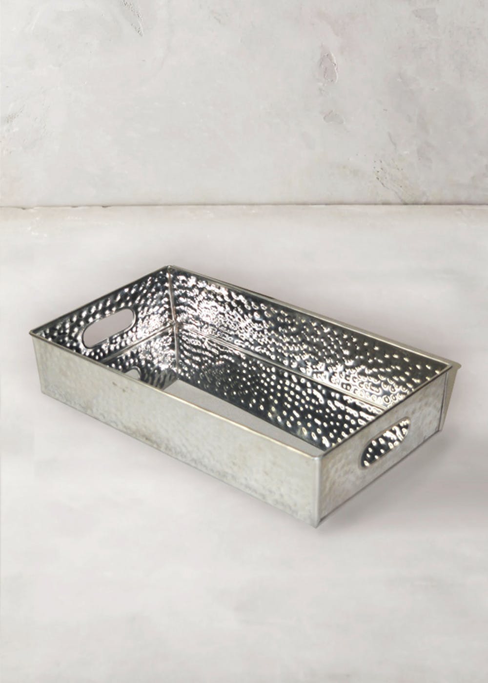 Get Rectangular Hammered Decorative Tray at ₹ 1899 LBB Shop