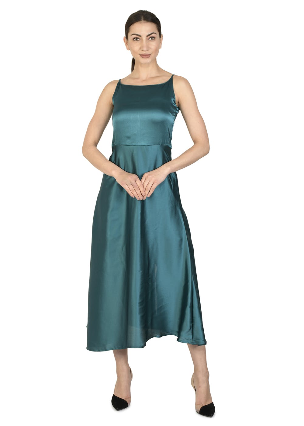 Fongt New Women Elegant Midi Satin Dress Long Sleeve Party Vestidos One  Piece Drawstring Slim Spring Clothes | Satin dress long, Satin dresses long  sleeve, Long sleeve dress