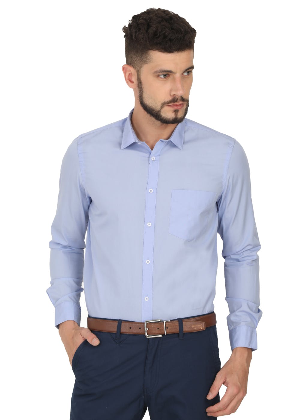 Get Solid Full Sleeves Formal Shirt at ₹ 599 | LBB Shop