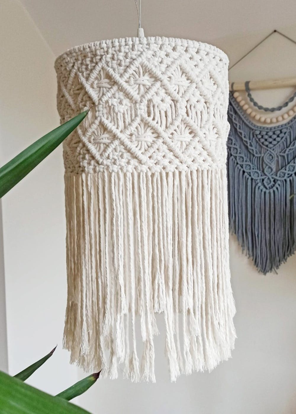 Get Ivory Macrame Hanging Lamp at ₹ 899 LBB Shop